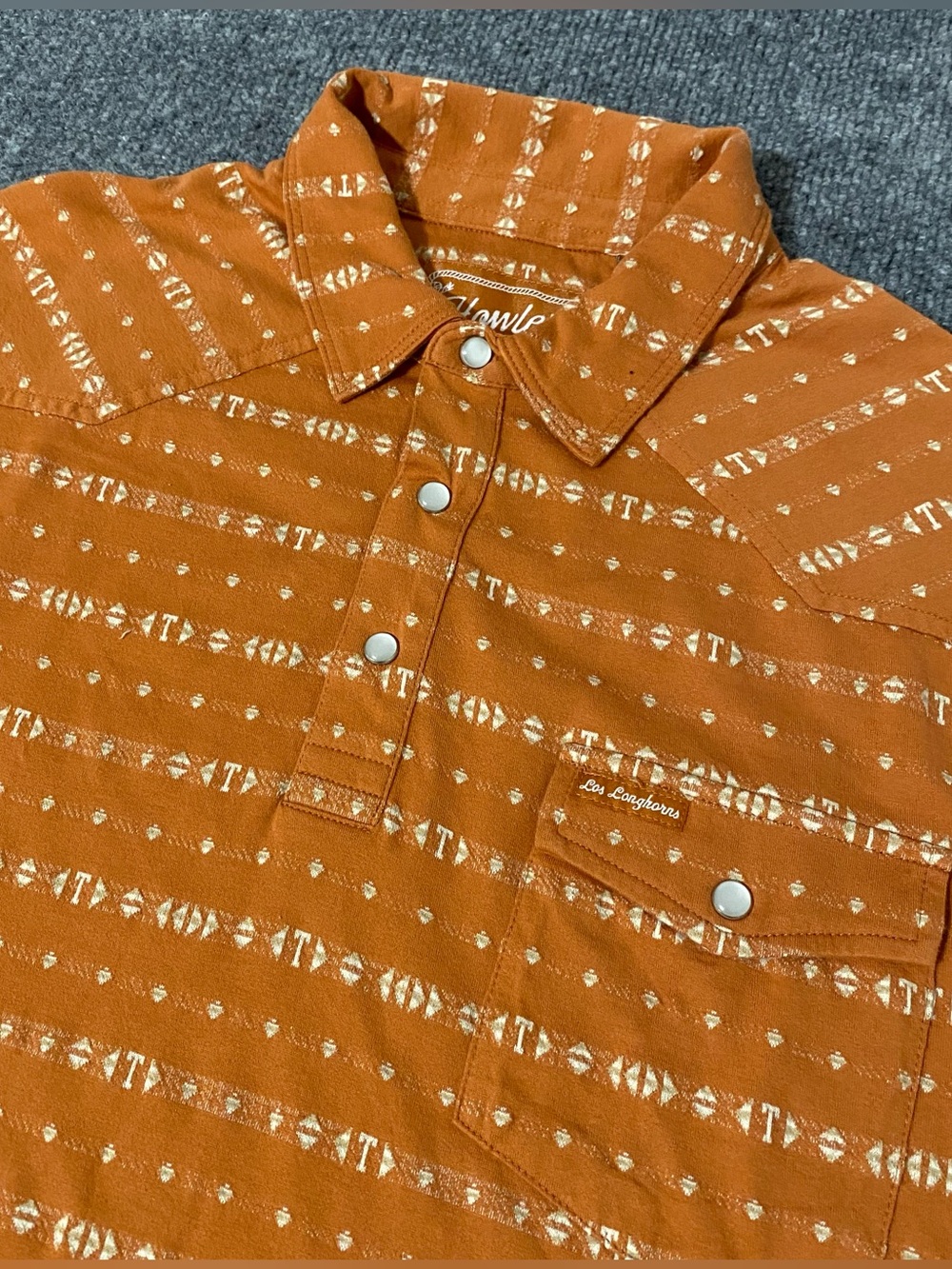 Howler Bros Texas Longhorns Jacquard Ranchero Polo Los Longhorns Mens XL NWT